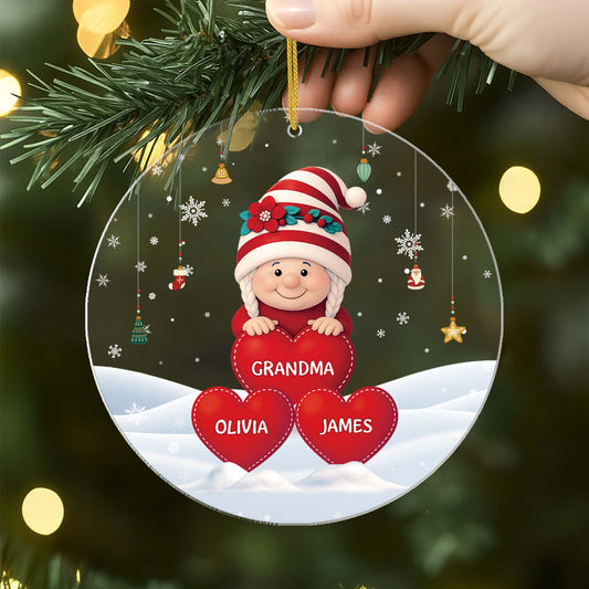 5682OUS2 3d printing effect custom grandma gifts acrylic christmas ornaments 5682OKM0B