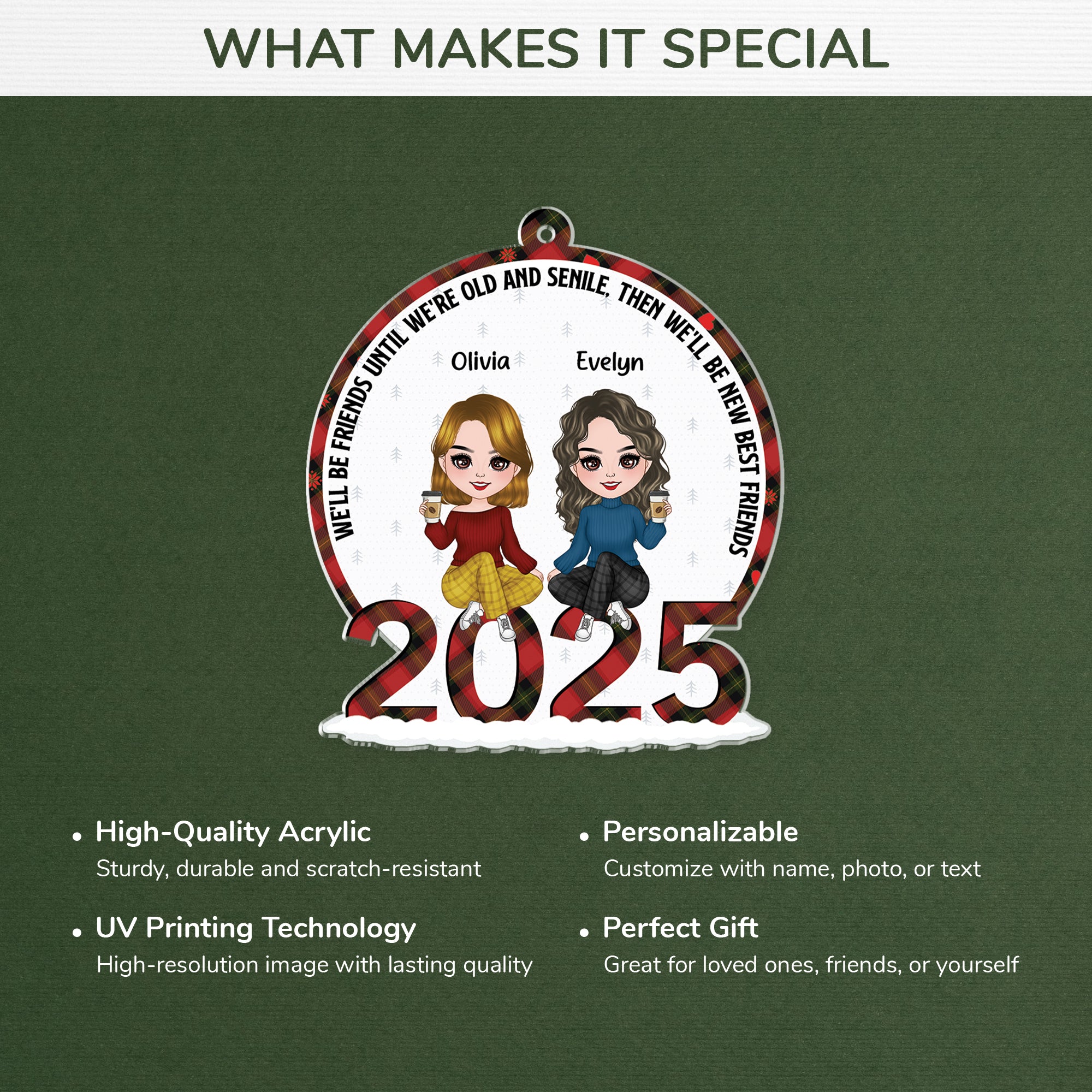 5683OUS1 personalized acrylic xmas ornaments gifts for friends coworkers 5683OK6CF4