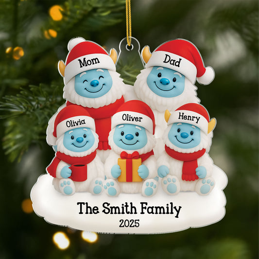 5684OUS1 personalized christmas gifts for family acrylic yeti ornament 5684OTMAI