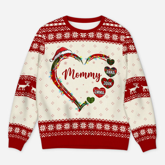 5685WUS1 personalized gift for mom ugly christmas sweater with names 5685WKLTA