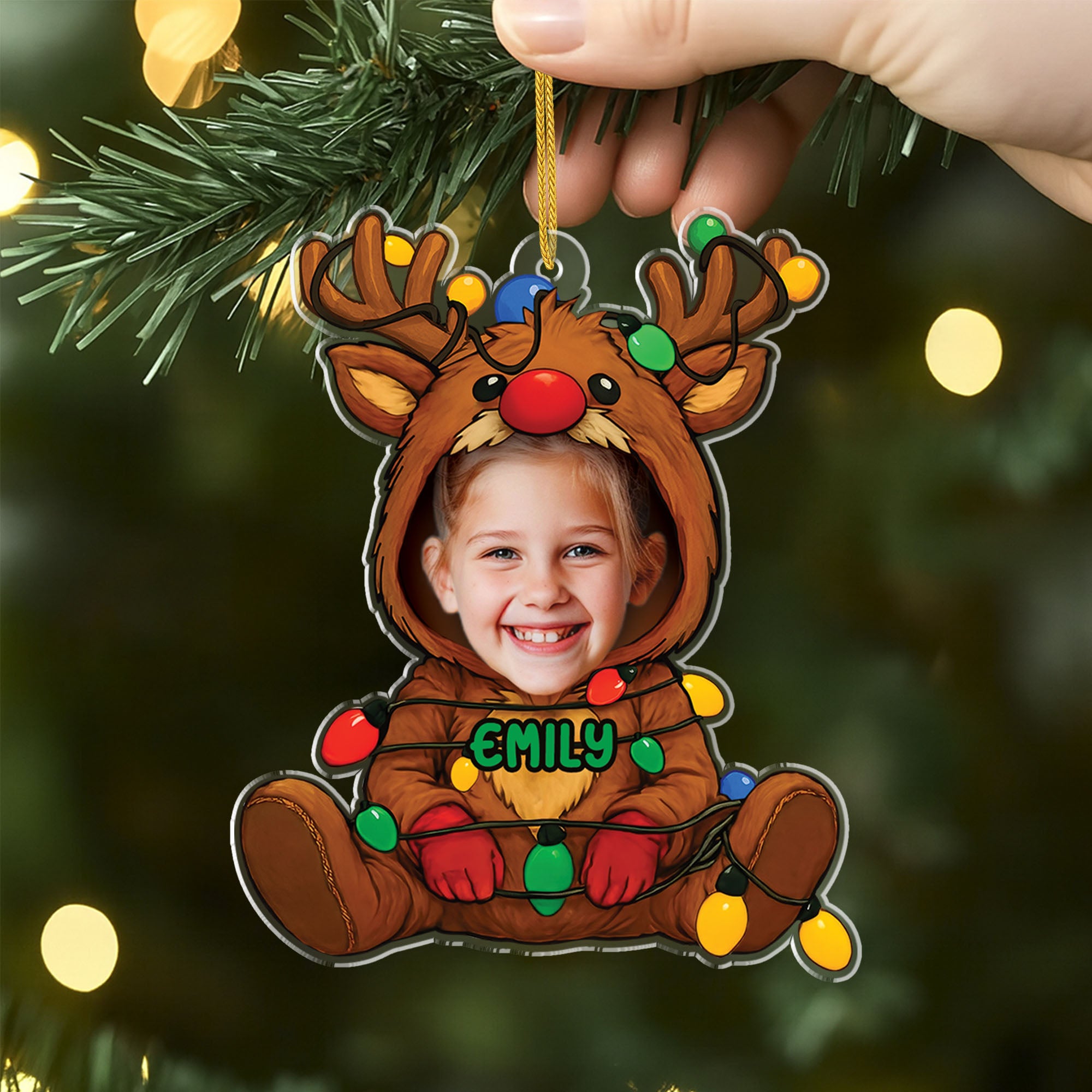 5687OUS2 custom christmas gifts for kids acrylic reindeer ornaments 5687OKQQK