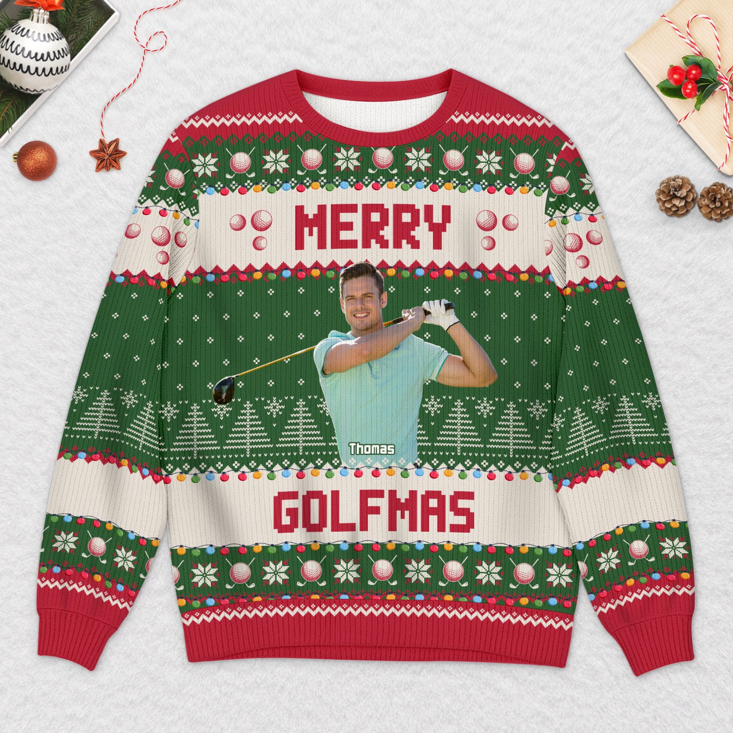 5689WUS2 custom gifts for fishing lovers_ ugly christmas sweater with photo 5689W8QZB
