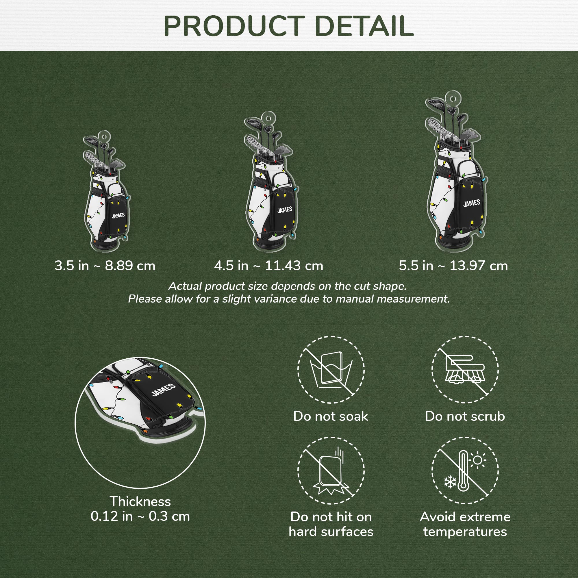 5690OUS3 personalized golf gifts acrylic golf christmas ornament_ 5690OKTAB