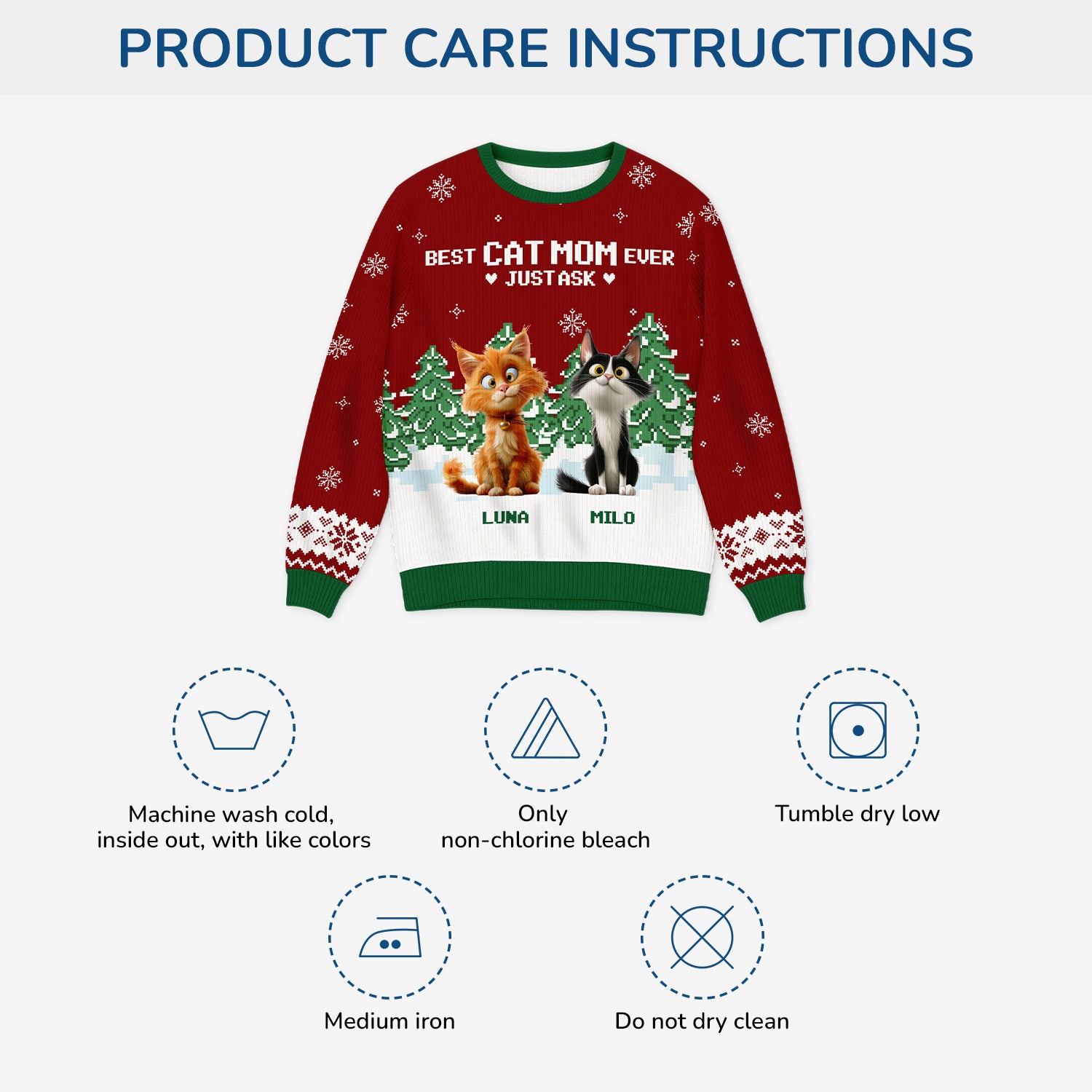 5693WUS4 personalized ugly christmas sweater cat best cat dad ever gifts 5693W8LND