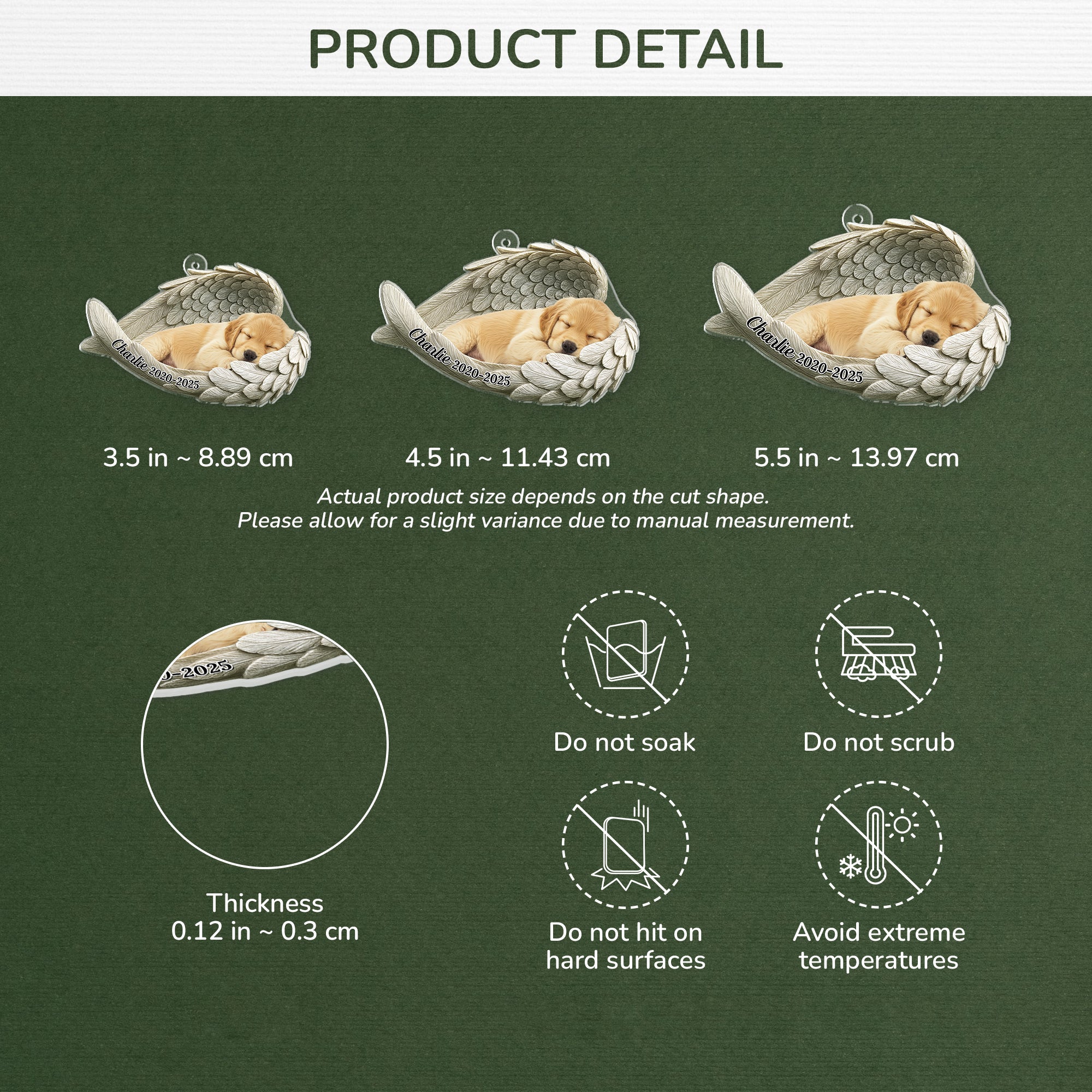 5697OUS3 personalized pet memorial gifts acrylic ornaments_ with photo 5697O8QNC