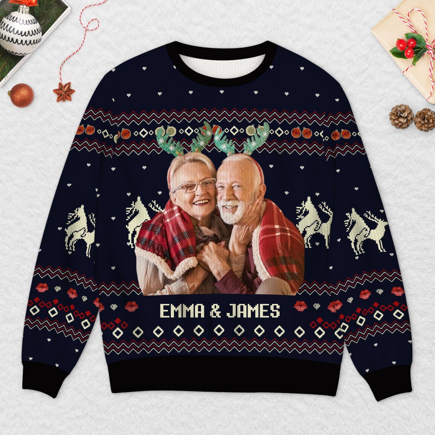 Funny Couples Christmas Sweaters Personalized Funny Ugly Christmas
