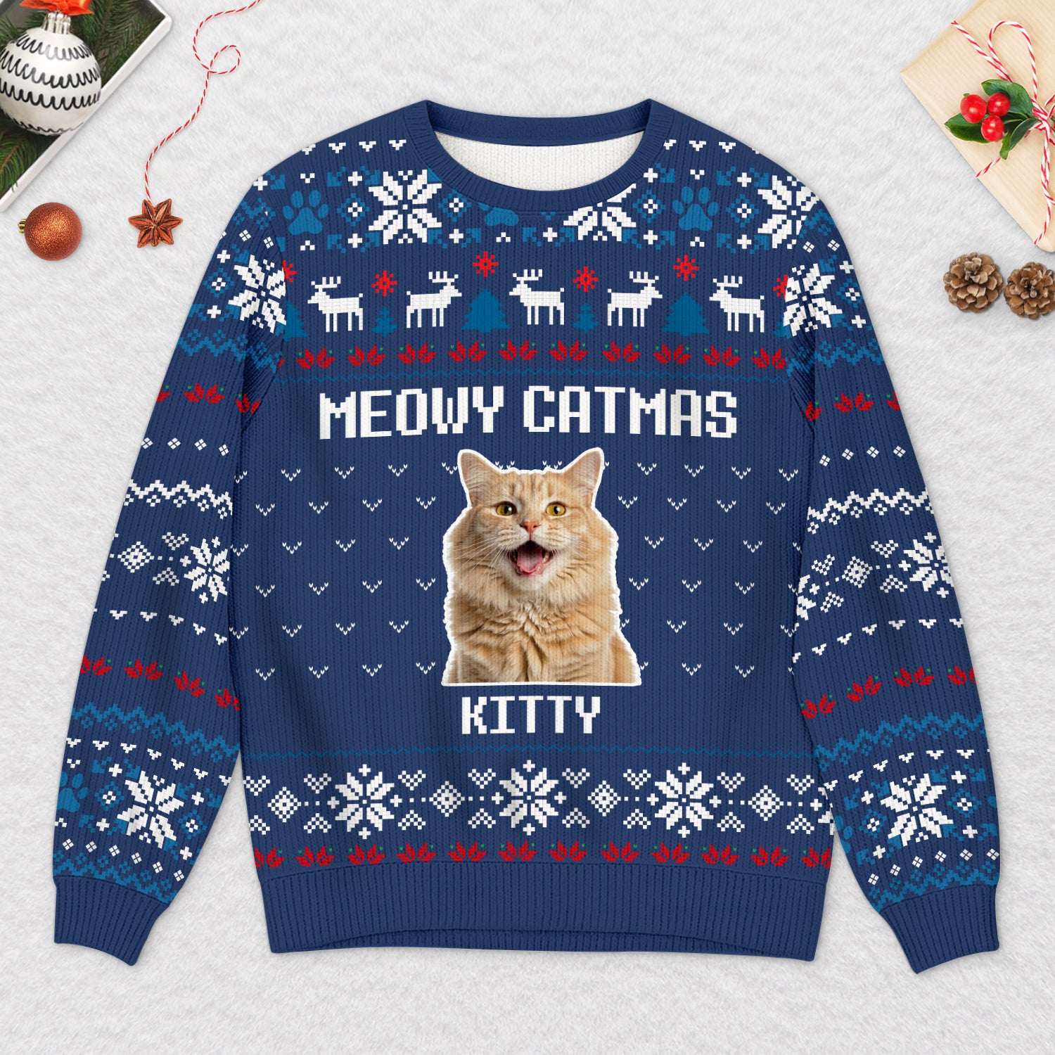 5703WUS1 custom photo ugly christmas sweater funny gifts for pet lovers 5703W3LCD_3