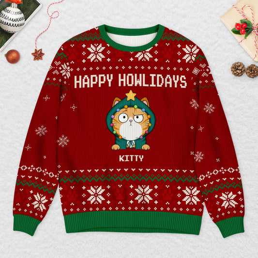 5704WUS2 personalized gifts for cat lovers ugly christmas sweater cat 5704WTYND