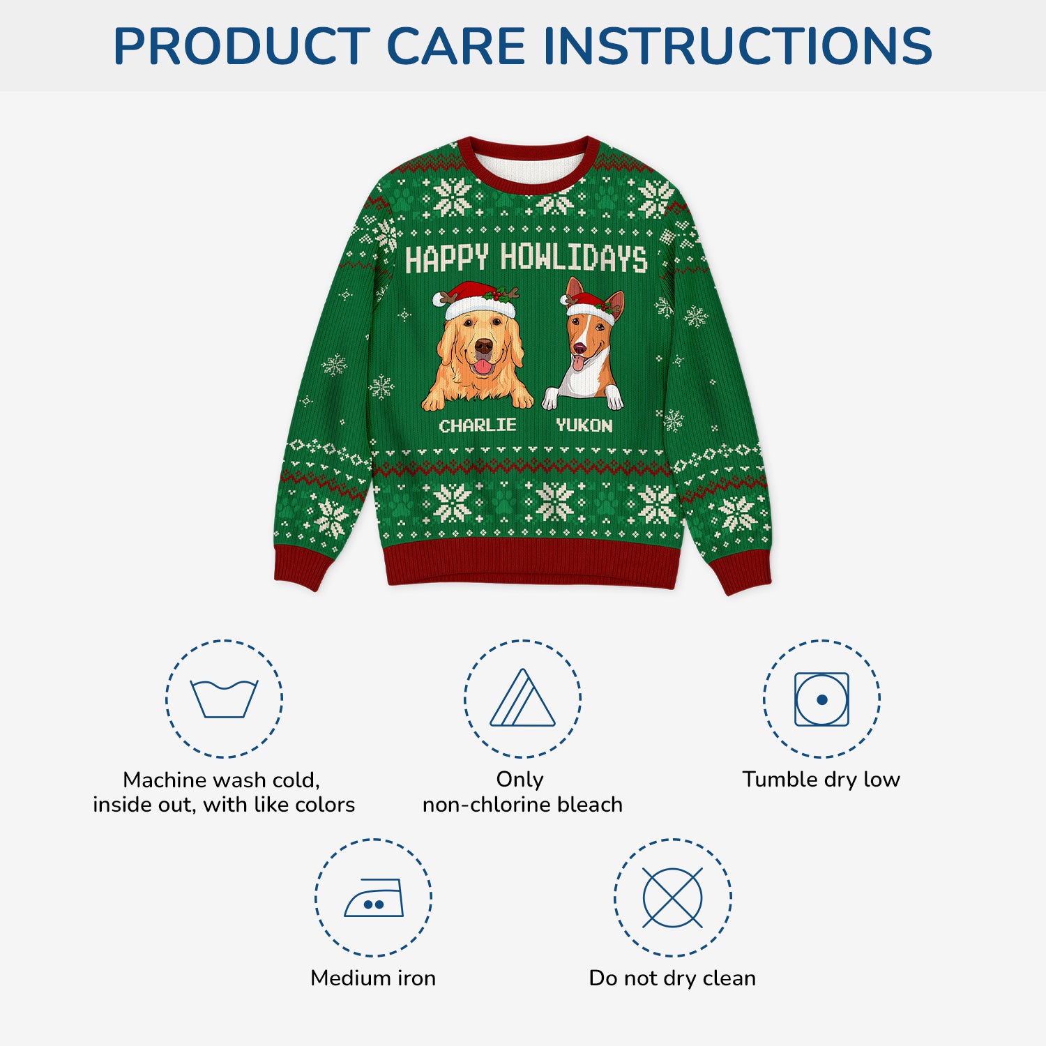 5704WUS4 personalized gifts for dog lovers ugly christmas sweater dog 5704WTYNC