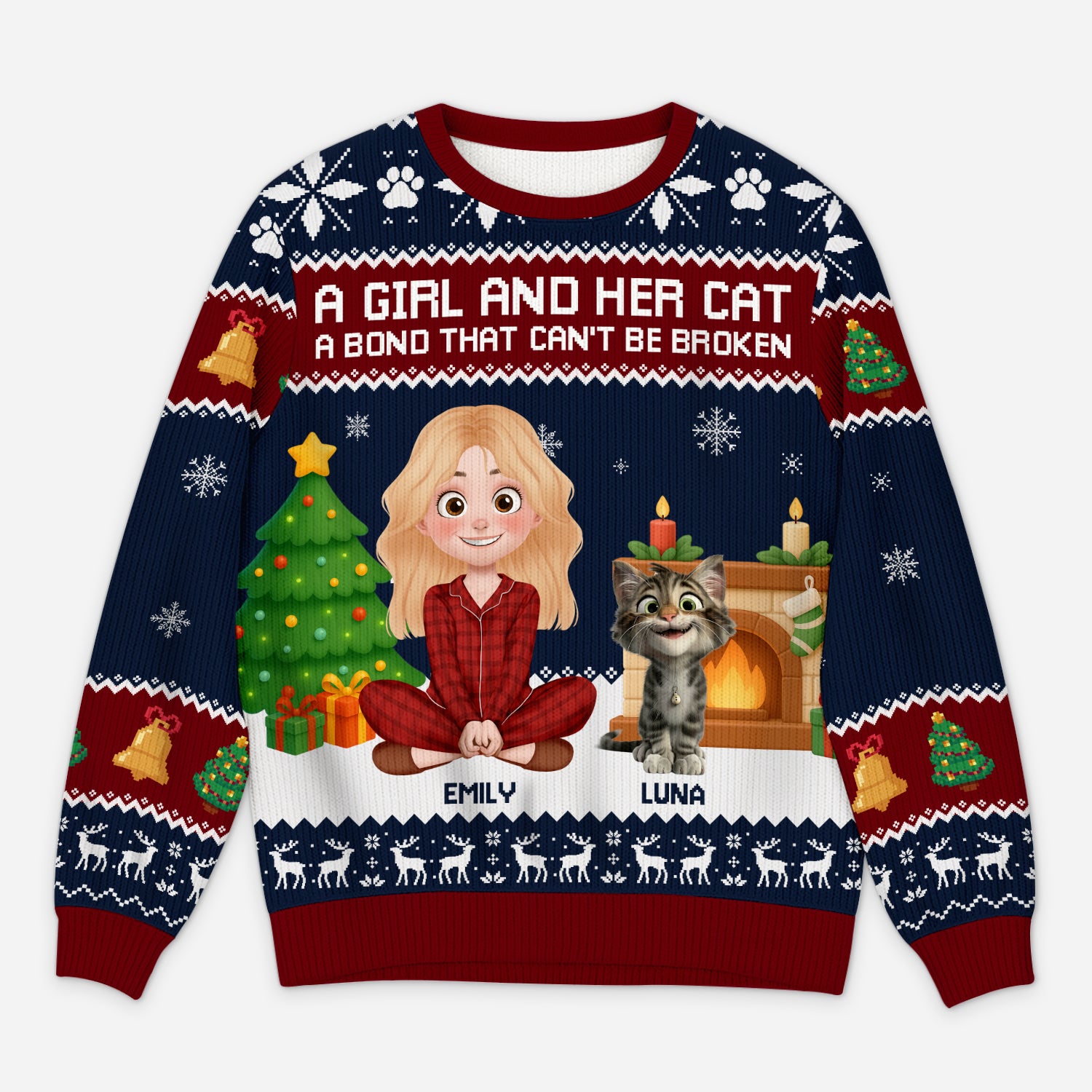 5706WUS1 personalized dog lover gifts dog ugly christmas sweater 5706W