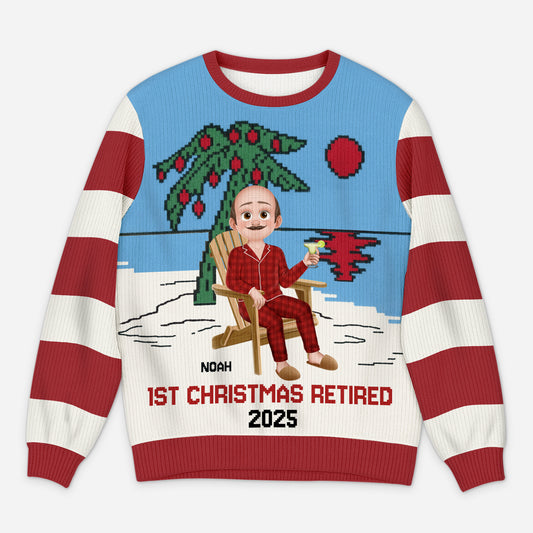 5707WUS1 personalized ugly christmas sweater funny retirement gifts 5707WKVZB