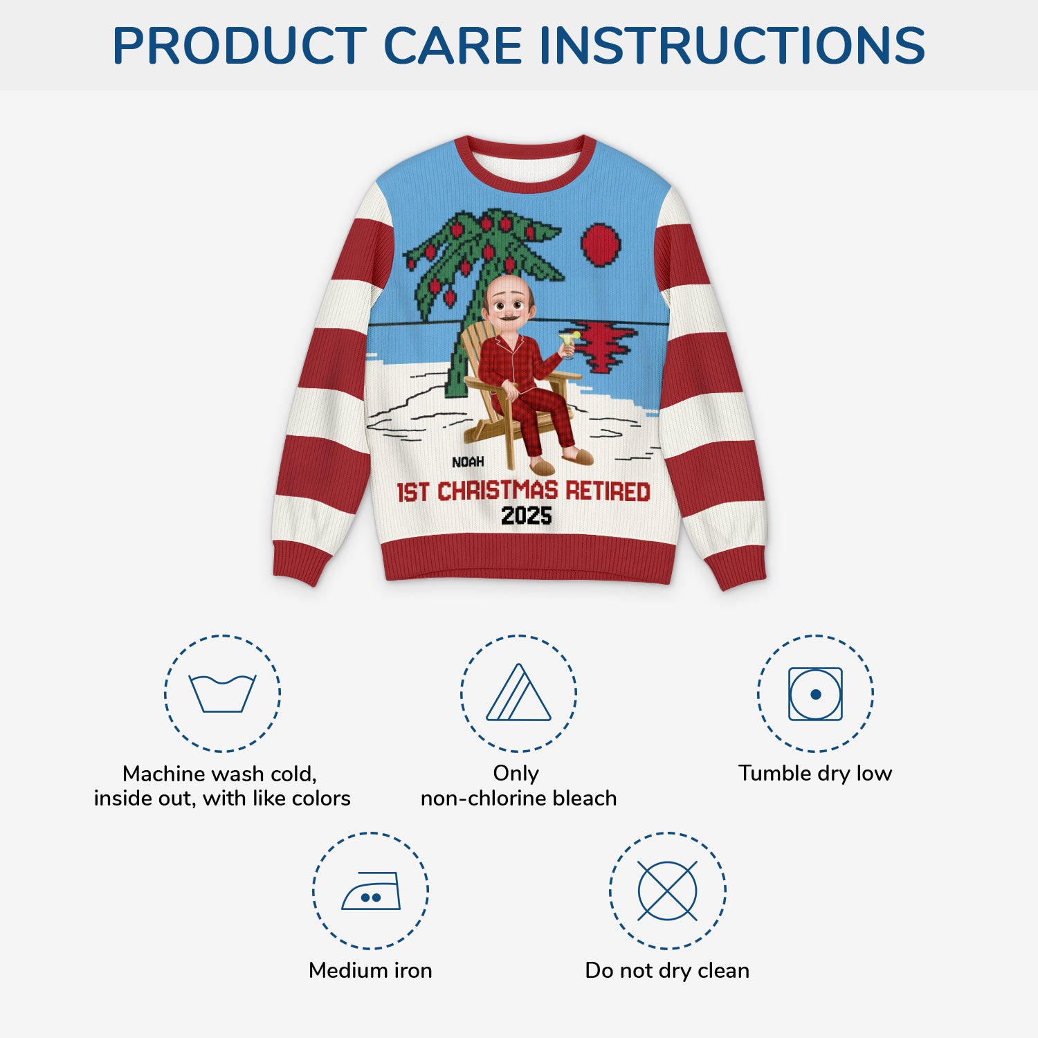 5707WUS4 personalized ugly christmas sweater funny retirement gifts 5707WKVZB