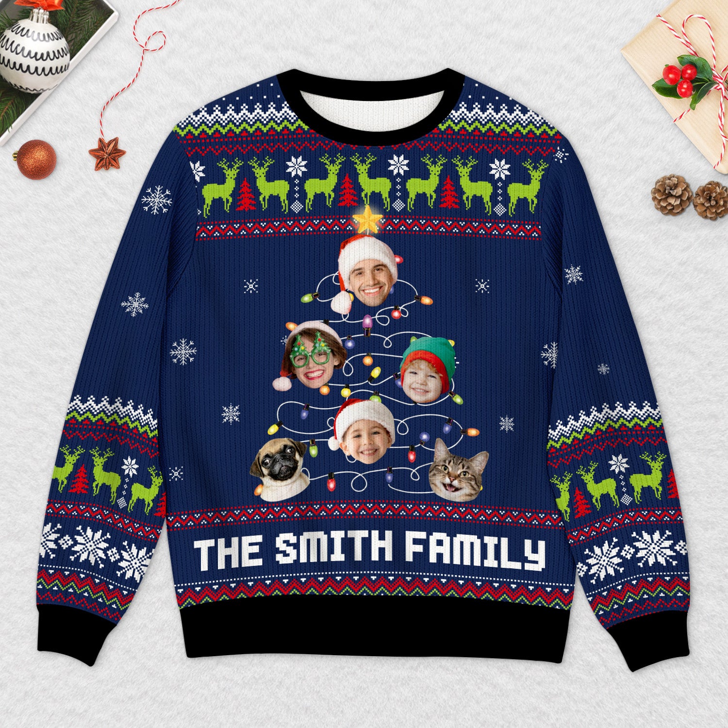 5708WUS2 personalized family gifts ugly christmas sweater with faces 5708W3TMI