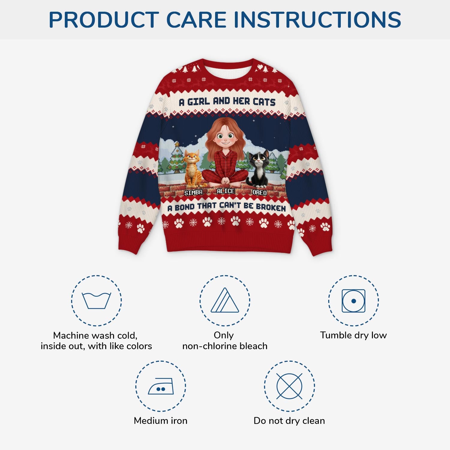 5709WUS4 personalized ugly christmas sweater cat and owner gifts_ 5709W8TAD