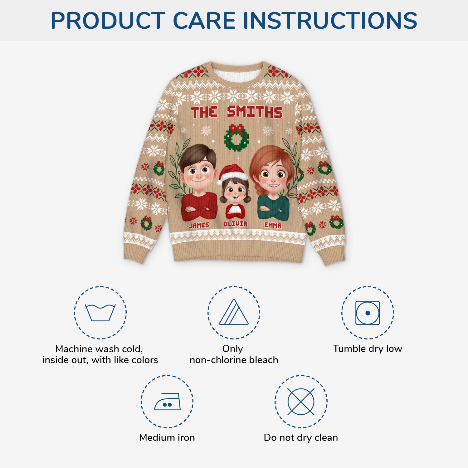 5710WUS4 custom ugly christmas sweater for family_ matching family gifts 5710WTVTI