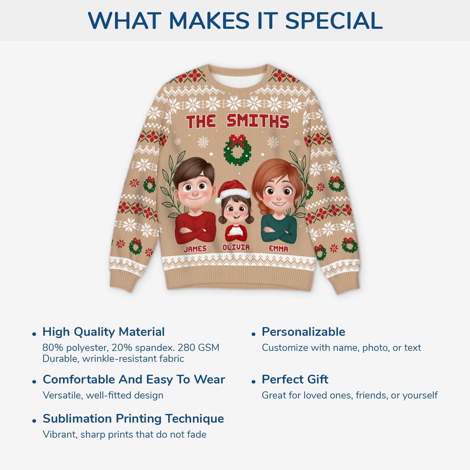 5710WUS5 custom ugly christmas sweater for family_ matching family gifts 5710WTVTI