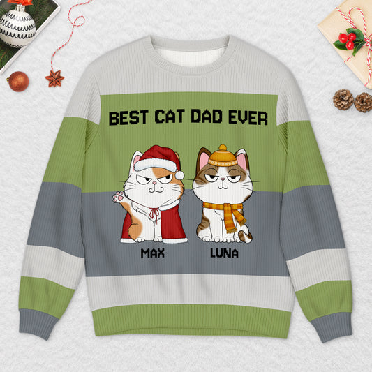 5711WUS2 personalized ugly christmas sweater best cat mom ever gifts 5711WTVCD