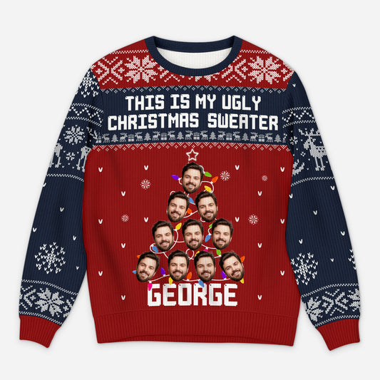 5712WUS1 personalized this is my ugly christmas sweater with faces 5712W6VZA