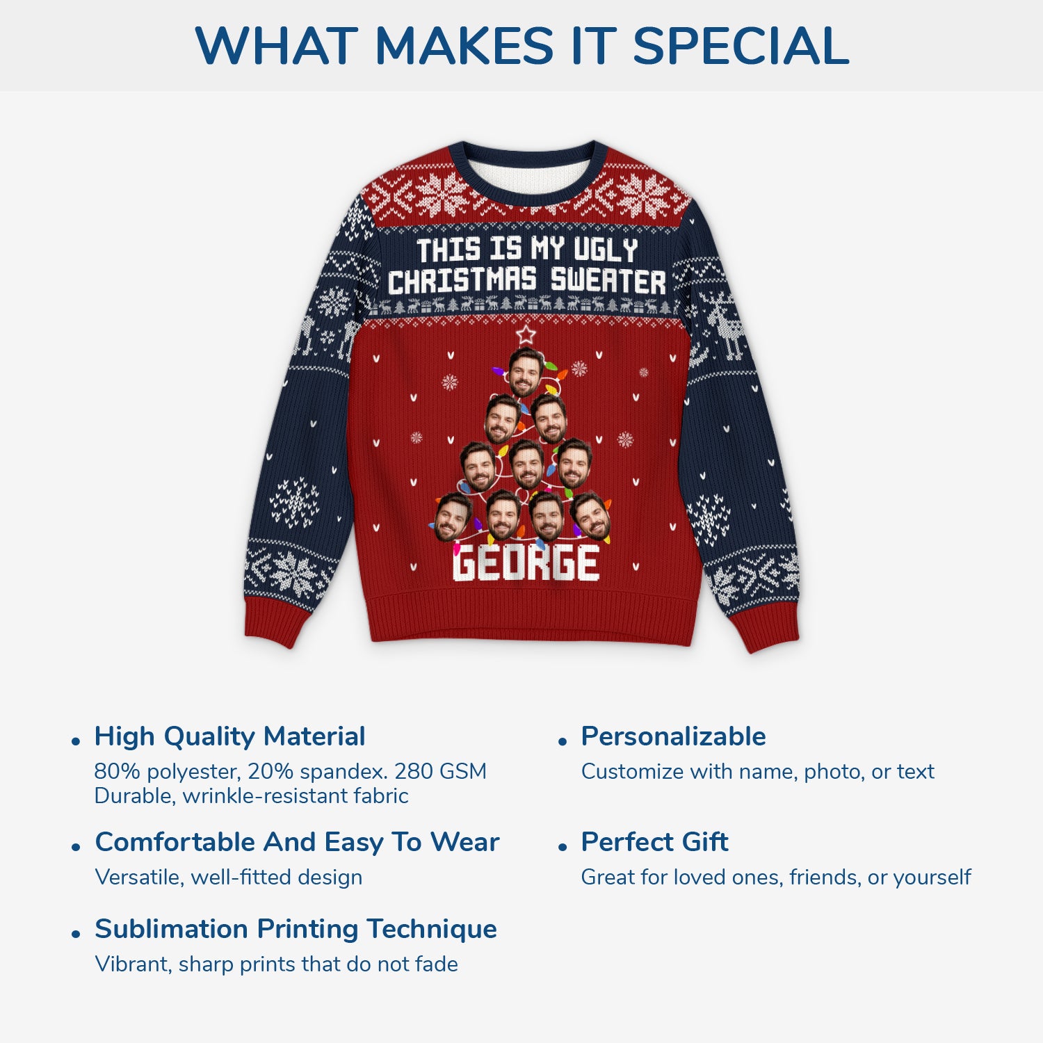 5712WUS5 personalized this is my ugly christmas sweater with faces 5712W6VZA