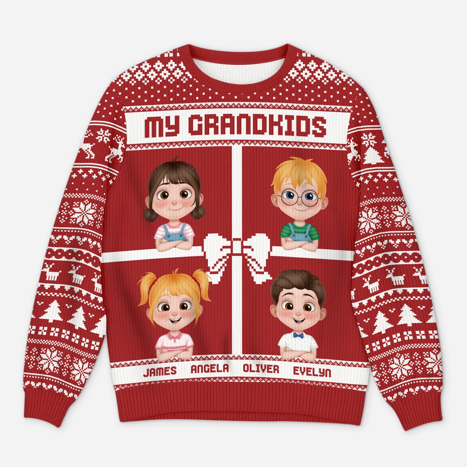 5714WUS1 personalized gifts for grandparents ugly christmas sweater 5714W6HMA