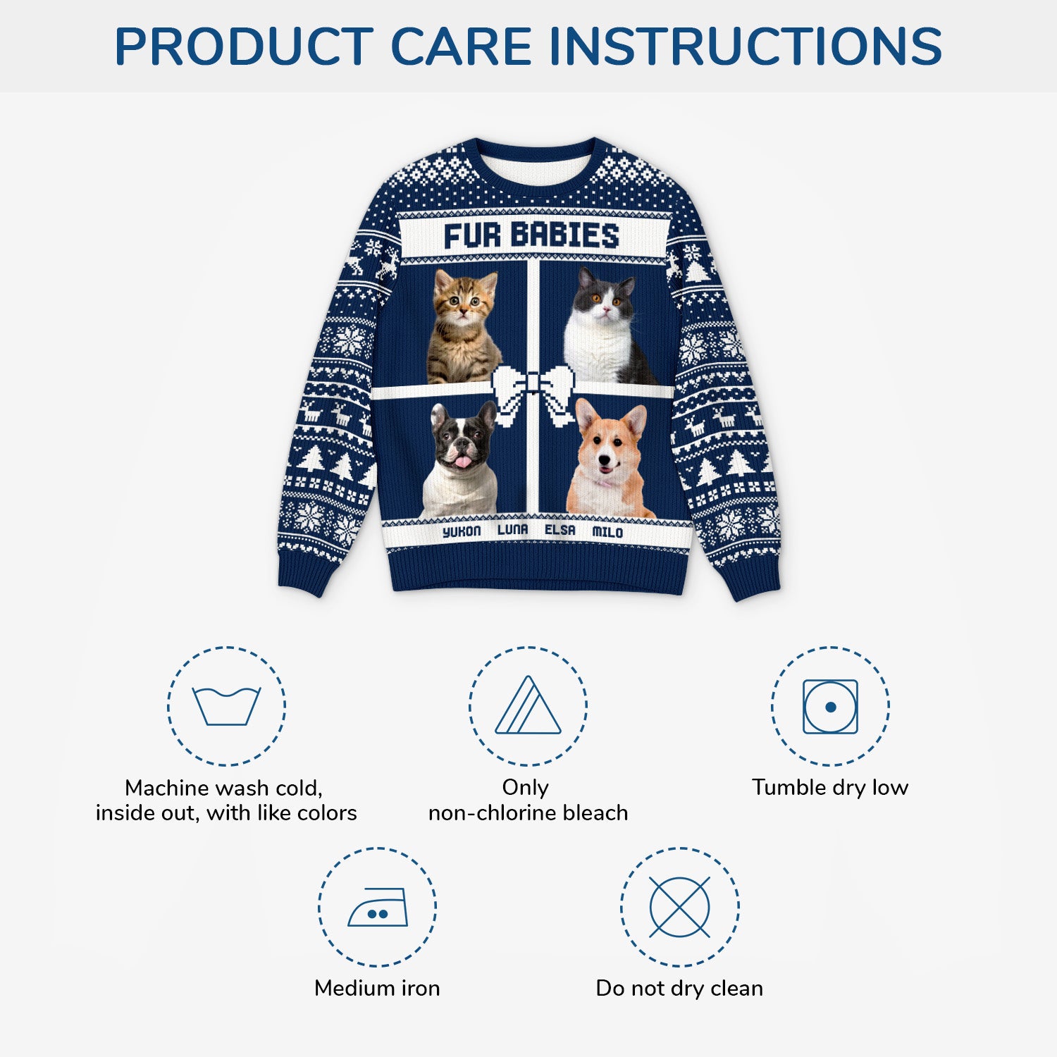 5714WUS4 personalized gifts for pet lovers ugly christmas sweater 5714W6HMD