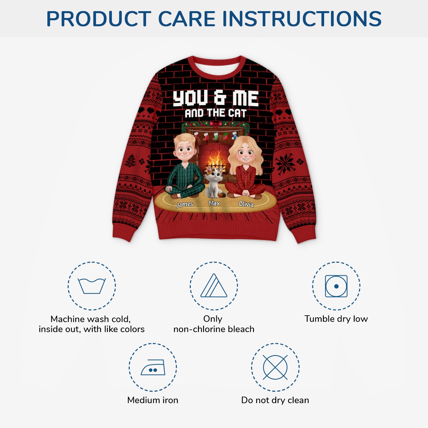 5715WUS4 personalized cat lover gifts ugly christmas sweater couples_ 5715W6LMD