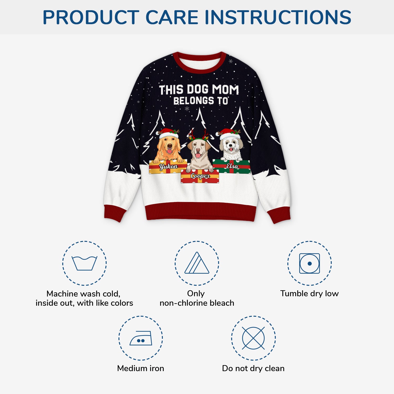 5716WUS4 personalized dog gifts for owners dog ugly christmas sweater 5716W6LCC