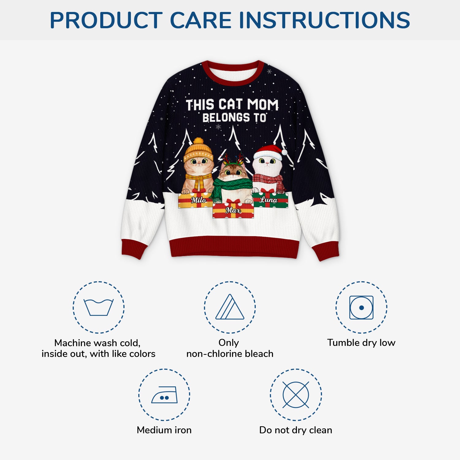 5716WUS4 personalized gifts for cat owners cat ugly christmas sweater 5716W6LCD