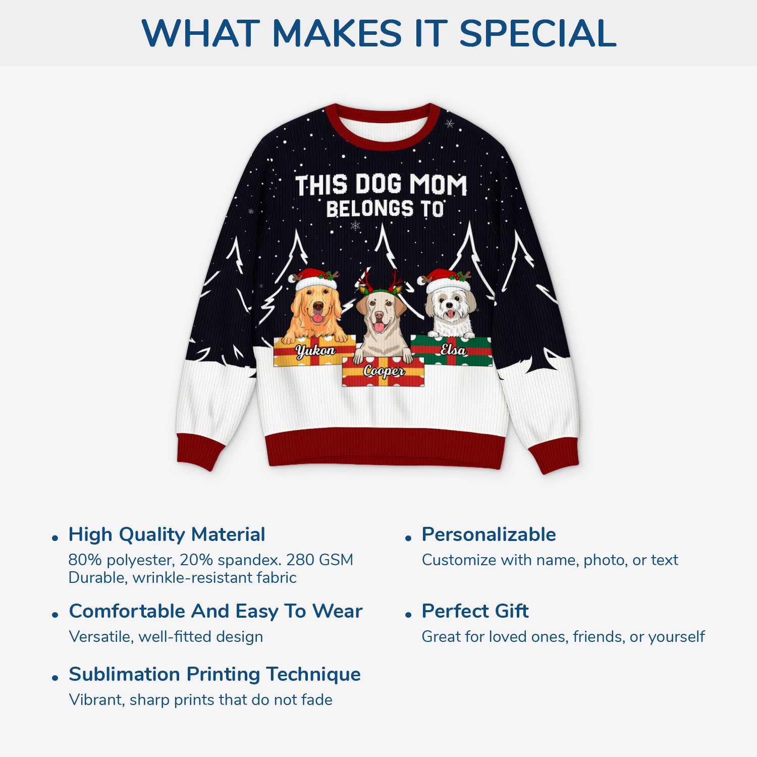 5716WUS5 personalized dog gifts for owners dog ugly christmas sweater 5716W6LCC