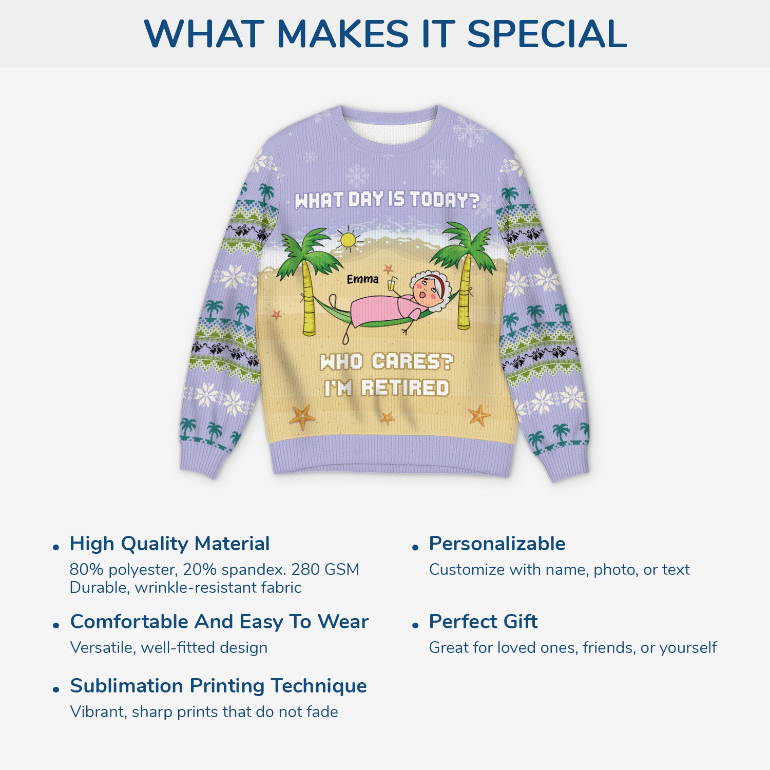 5720WUS5 custom ugly christmas sweater funny retirement gifts 5720WKLTA