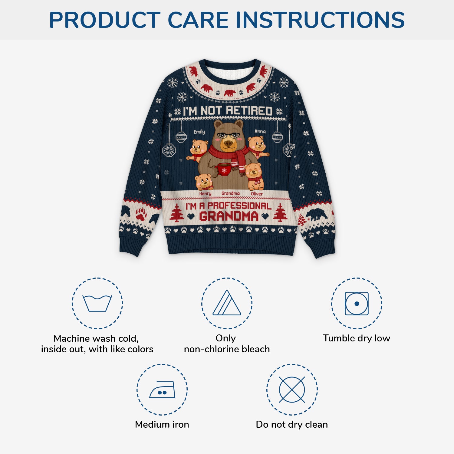 5722WUS4 personalized ugly christmas sweater gifts for grandma grandpa 5722W3LZA