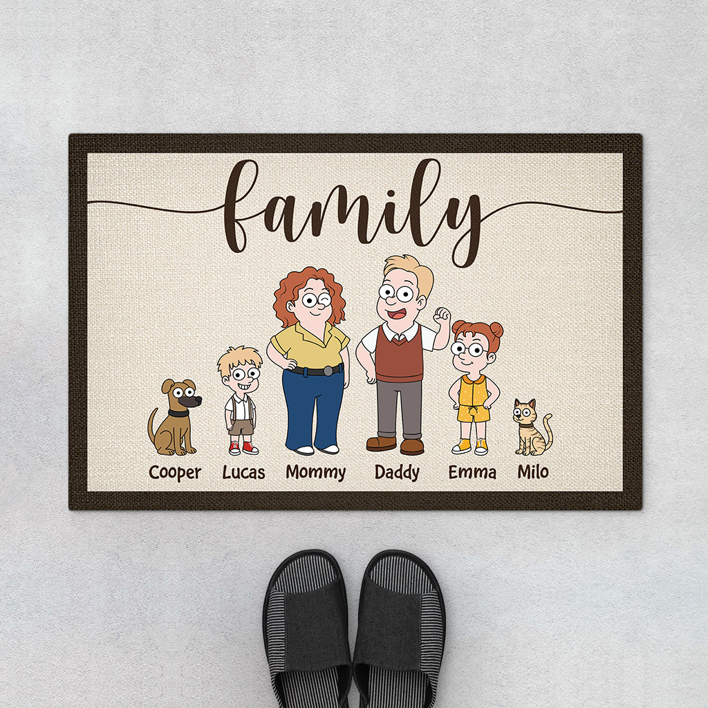 5724DUS1 personalized doormat unique gifts for family with pets 5724DKI7I