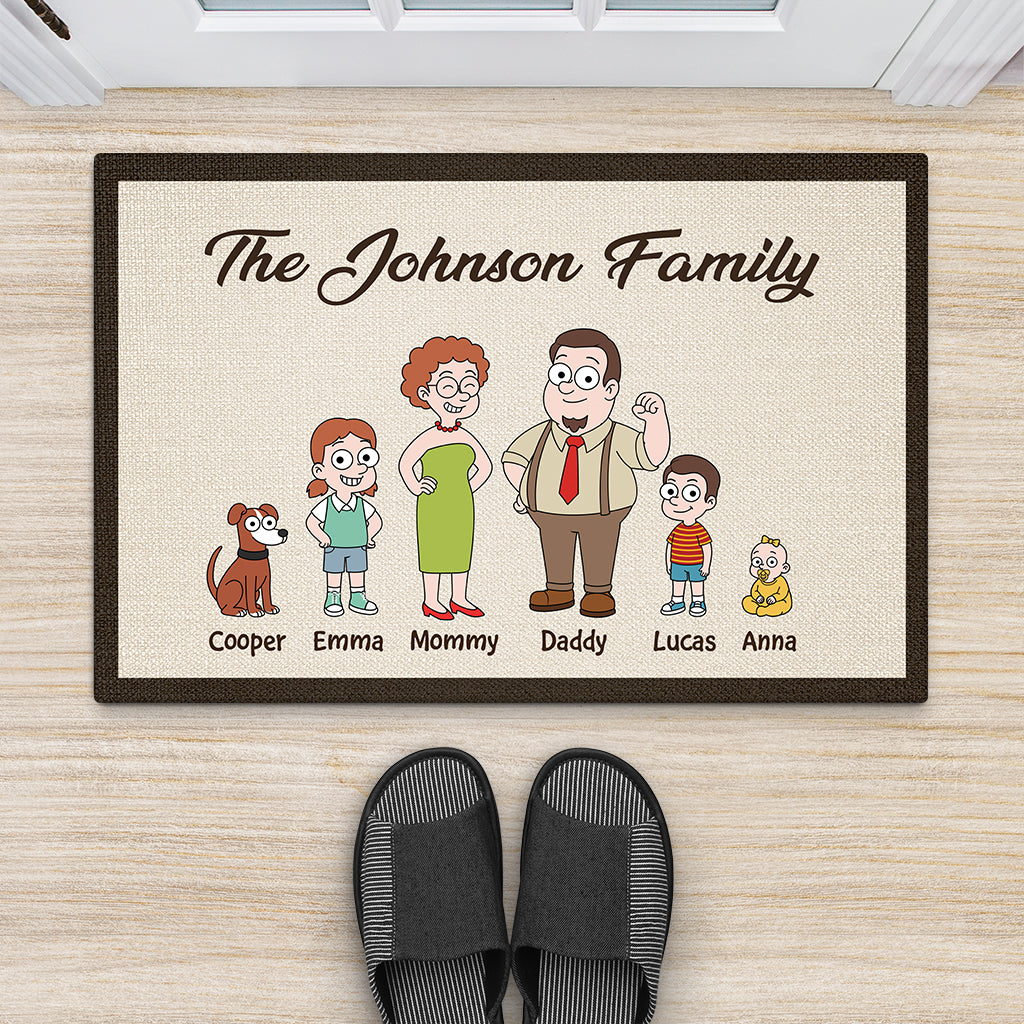 5724DUS2 personalized doormat unique gifts for family with pets 5724DKI7I