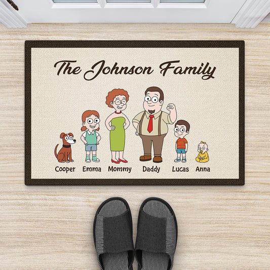 5724DUS2 personalized doormat unique gifts for family with pets 5724DKI7I
