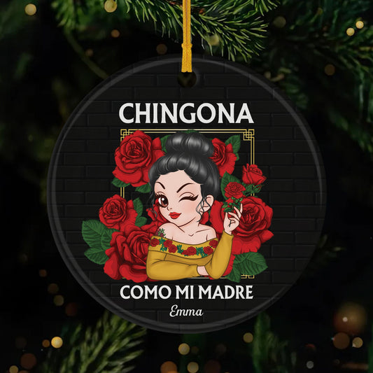 5725OUS1 personalized gifts for her chingona ceramic christmas ornaments 5725O8ZAA
