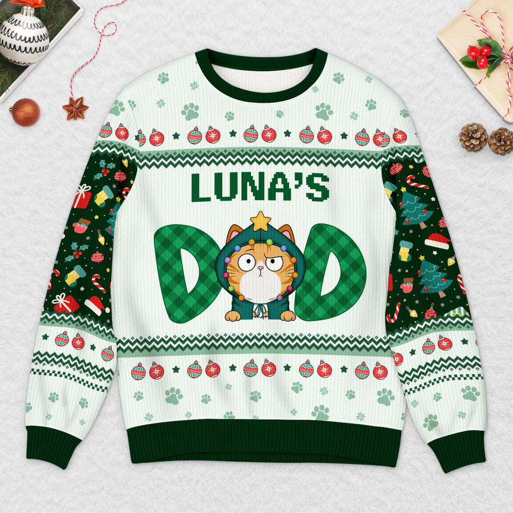 5727WUS2 personalized cat gifts for humans ugly christmas sweater cat 5727WTTZD