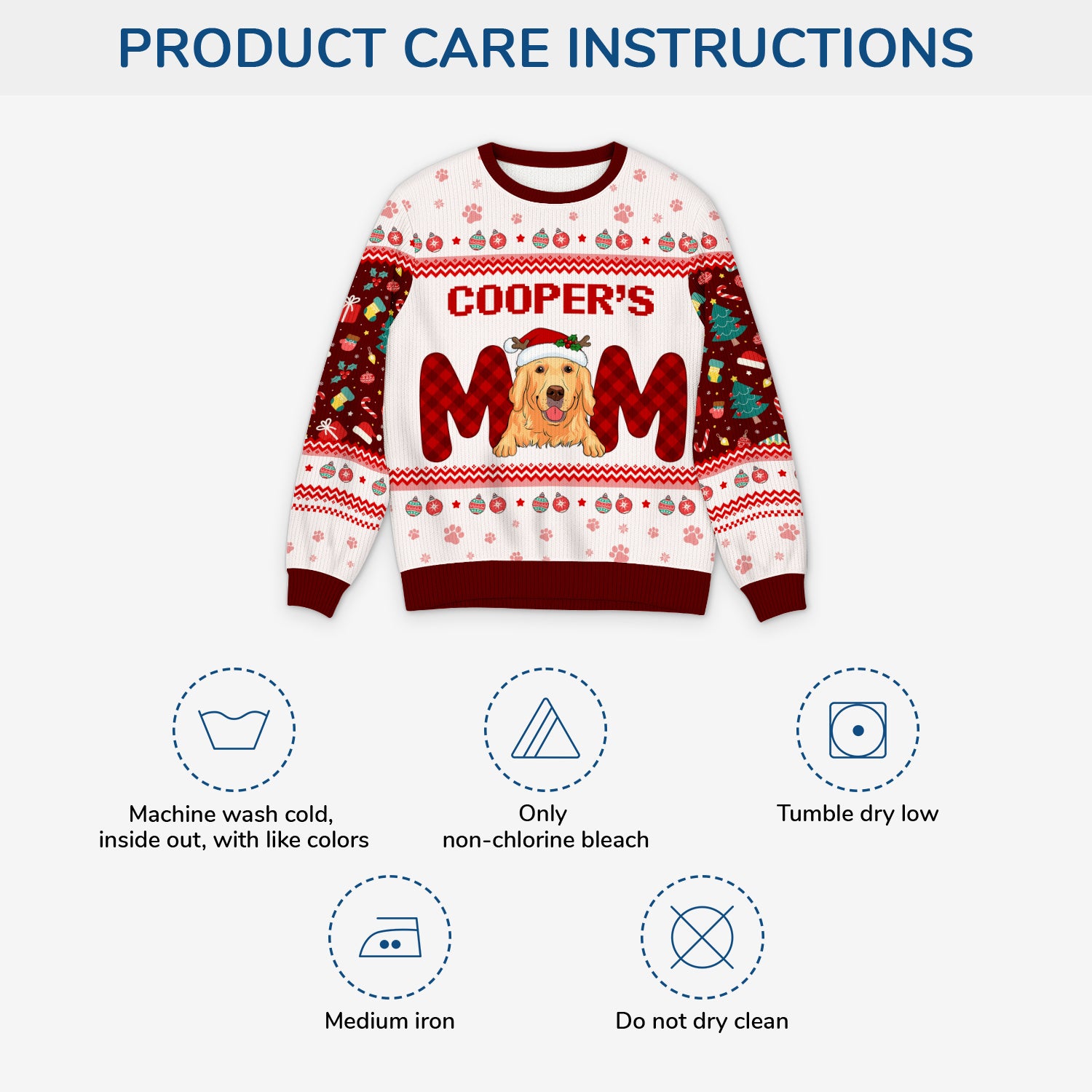 5727WUS4 personalized dog gifts for humans ugly christmas sweater dog 5727WTTZc