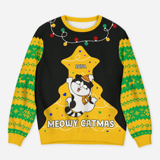 5732WUS1 custom ugly christmas sweater christmas gifts for cat lovers 5732WTTND