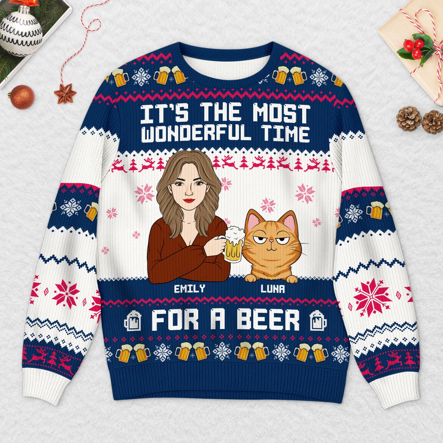 5735WUS2 personalized gifts for beer lovers cat ugly christmas sweater_ men 5735W3VZD