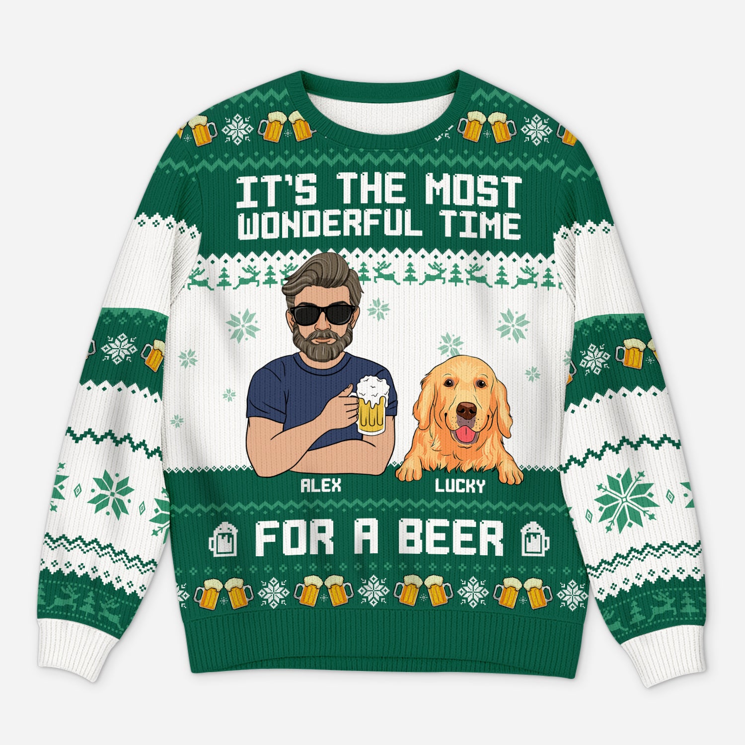 5735WUS2 personalized gifts for beer lovers dog ugly christmas sweater_ women 5735W3IZC_bd4f8f0a 4d53 440f b0b2 7af947634c53
