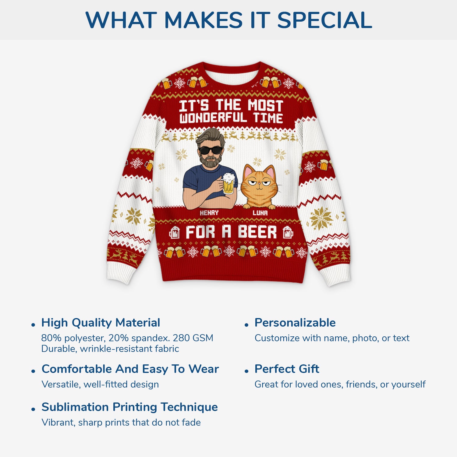 5735WUS5 personalized gifts for beer lovers cat ugly christmas sweater_ men 5735W3VZD