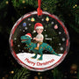5736OUS1 personalized christmas gifts for kids glass dinosaur ornament 5736OKHQK