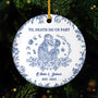 5739OUS1 custom couple gifts til death do us part ceramic toile christmas ornaments 5739O6UNG
