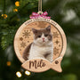5740OUS1 custom 2 layered wood ornament cats first christmas ornament with photo_ 5740OTTQD