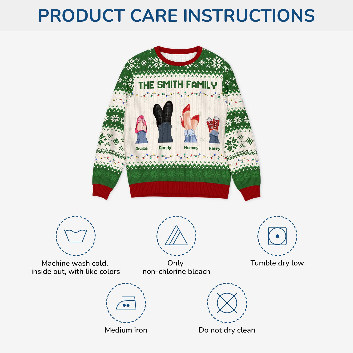 5761WUS4 personalized gifts for family family name ugly christmas sweater 5761W8ZNI