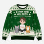 5763WUS1 custom gifts for cat lovers owner and cat ugly christmas sweater 5763W8WTD
