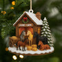 5767OUS1 3d printing effect custom 1 layered wood ornament horse lovers gifts 5767O3LQU