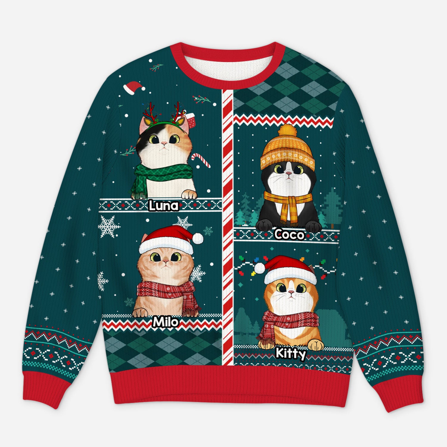 5772WUS1 customized gifts for dog lovers dog ugly christmas sweater 5772WKYAD