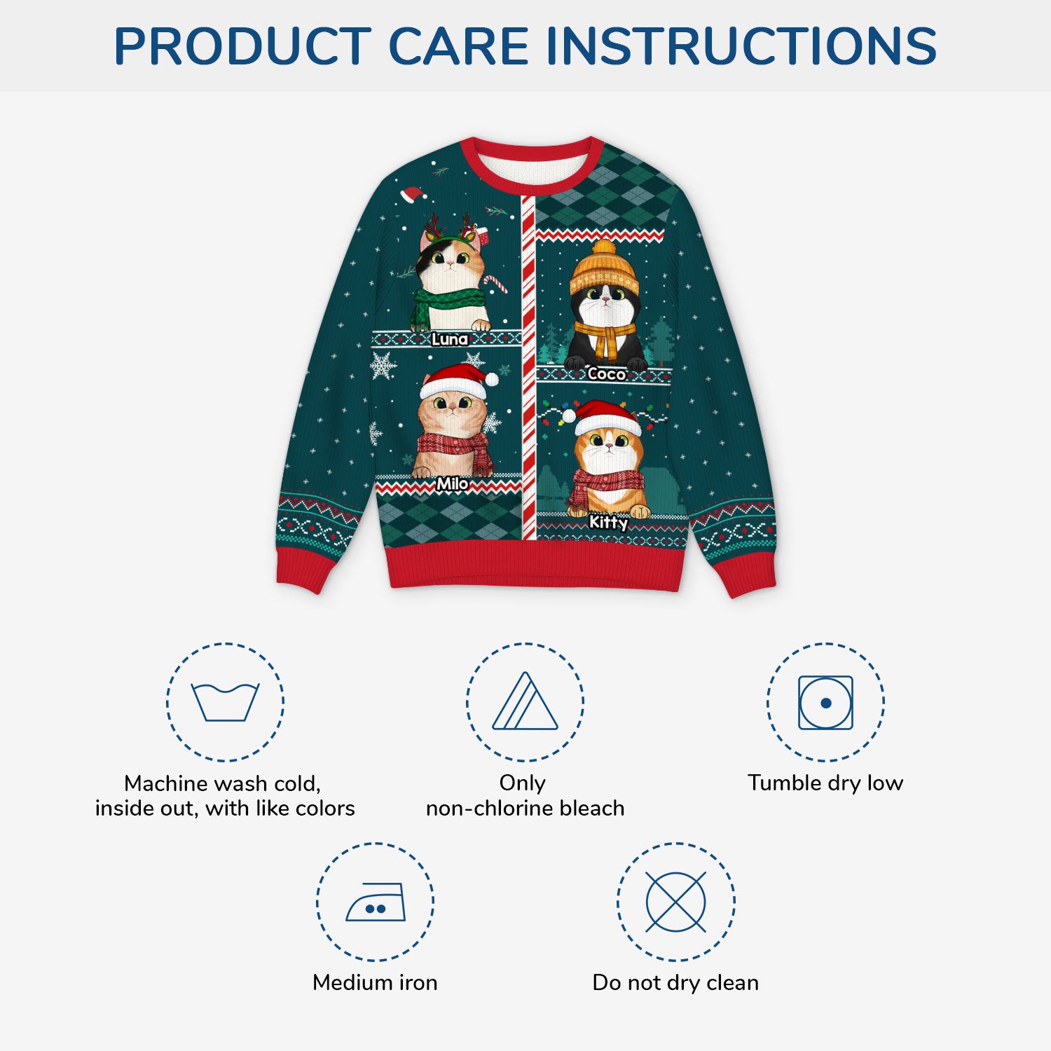 5772WUS4 customized gifts for dog lovers dog ugly christmas sweater 5772WKYAD