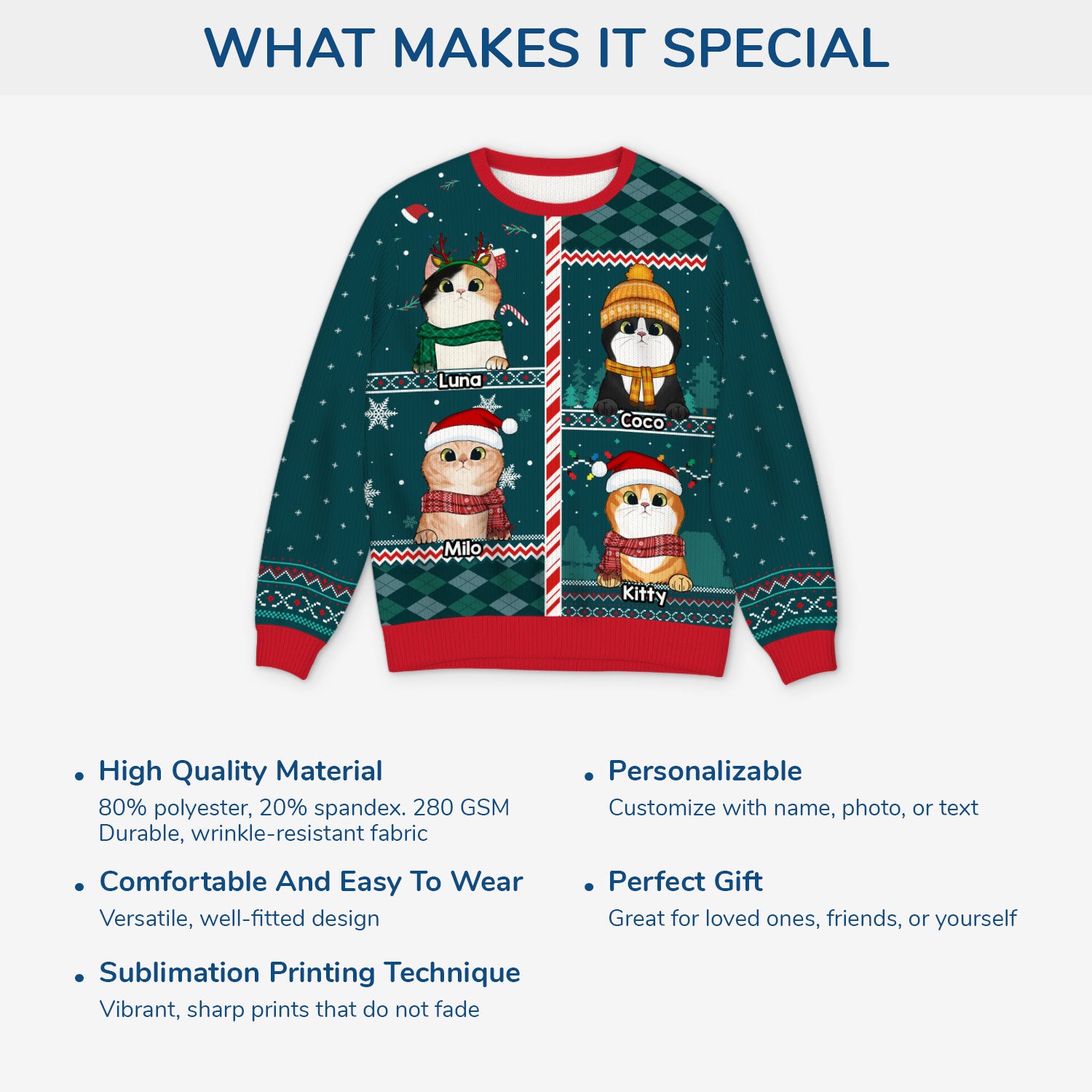 5772WUS5 customized gifts for dog lovers dog ugly christmas sweater 5772WKYAD